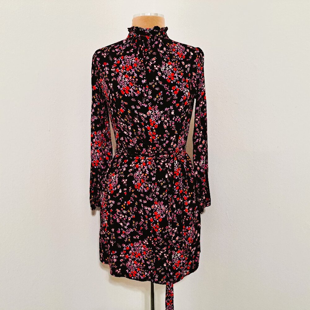 Gap Women's Petite Floral Dress Long Sleeve Multicolor Size SP